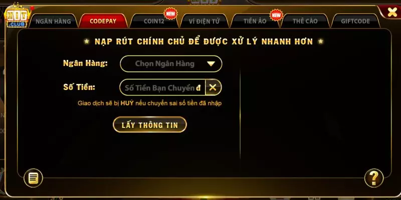 Hướng dẫn HitClub cách nạp tiền qua từng phương thức khác nhau