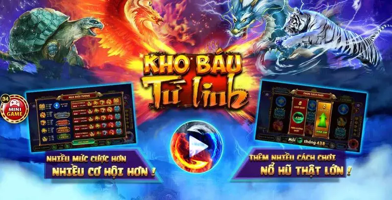 Kho Báu Tứ Linh Hitclub trải nghiệm slot game đỉnh cao 2025