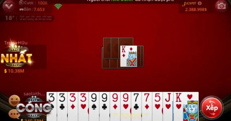 Tìm hiểu về luật ăn trắng trong game Tiến lên miền Nam